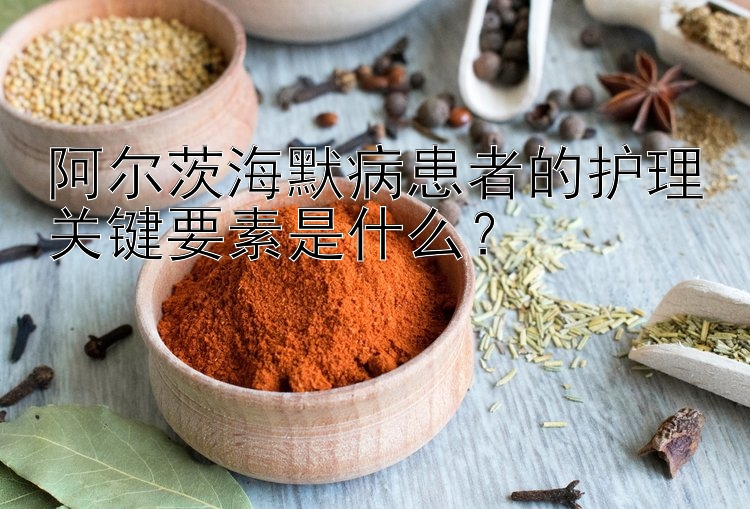 阿尔茨海默病患者的护理关键要素是什么？